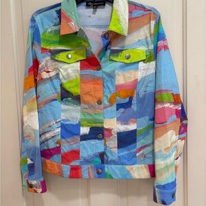 Claire Desjardins Women's Multicolor Abstract Blazer